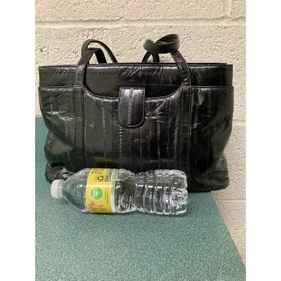 Eel Skin Vintage Black Shoulder Bag EXCELLENT CONDITION - Picture 6 of 17